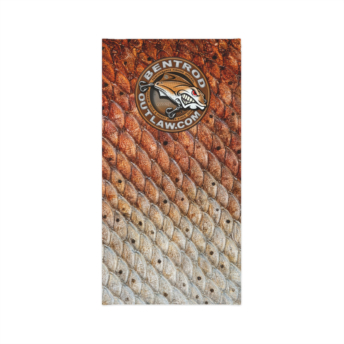 The Bentrod Outlaw Seal — Redfish Edition Neck Gaiter | Fish Scale Print, UPF 50+ Fishing Sun Gaiter