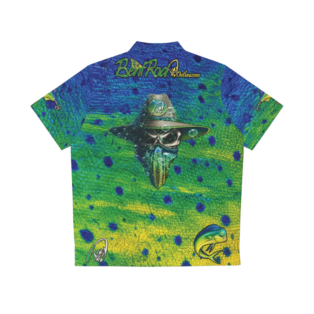 The Bentrod Outlaw Seal — Mahi Mahi Edition Hawaiian Shirt | Fish Scale Camp Shirt, Unisex All-Over Print
