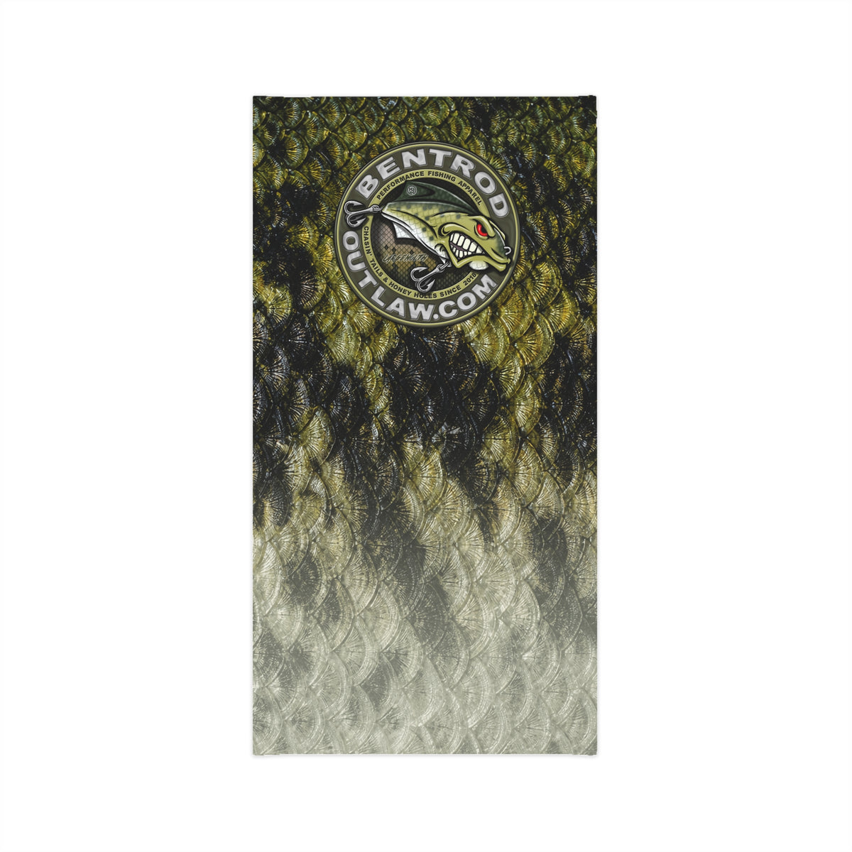 The Bentrod Outlaw Seal — Largemouth Bass Edition Neck Gaiter | Fish Scale Print, UPF 50+ Fishing Sun Gaiter