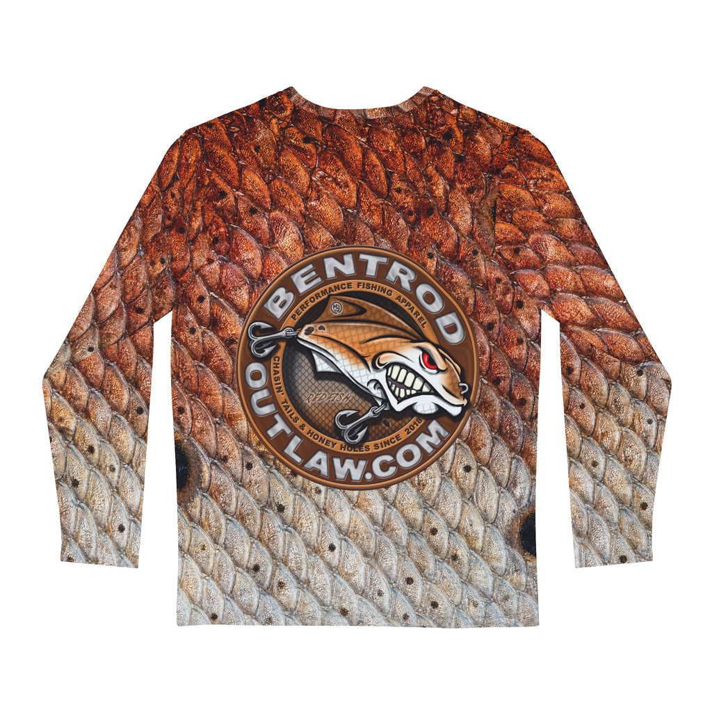 The Bentrod Outlaw Seal — Redfish Edition | Fish Scale Long Sleeve Fishing Shirt, All-Over Print