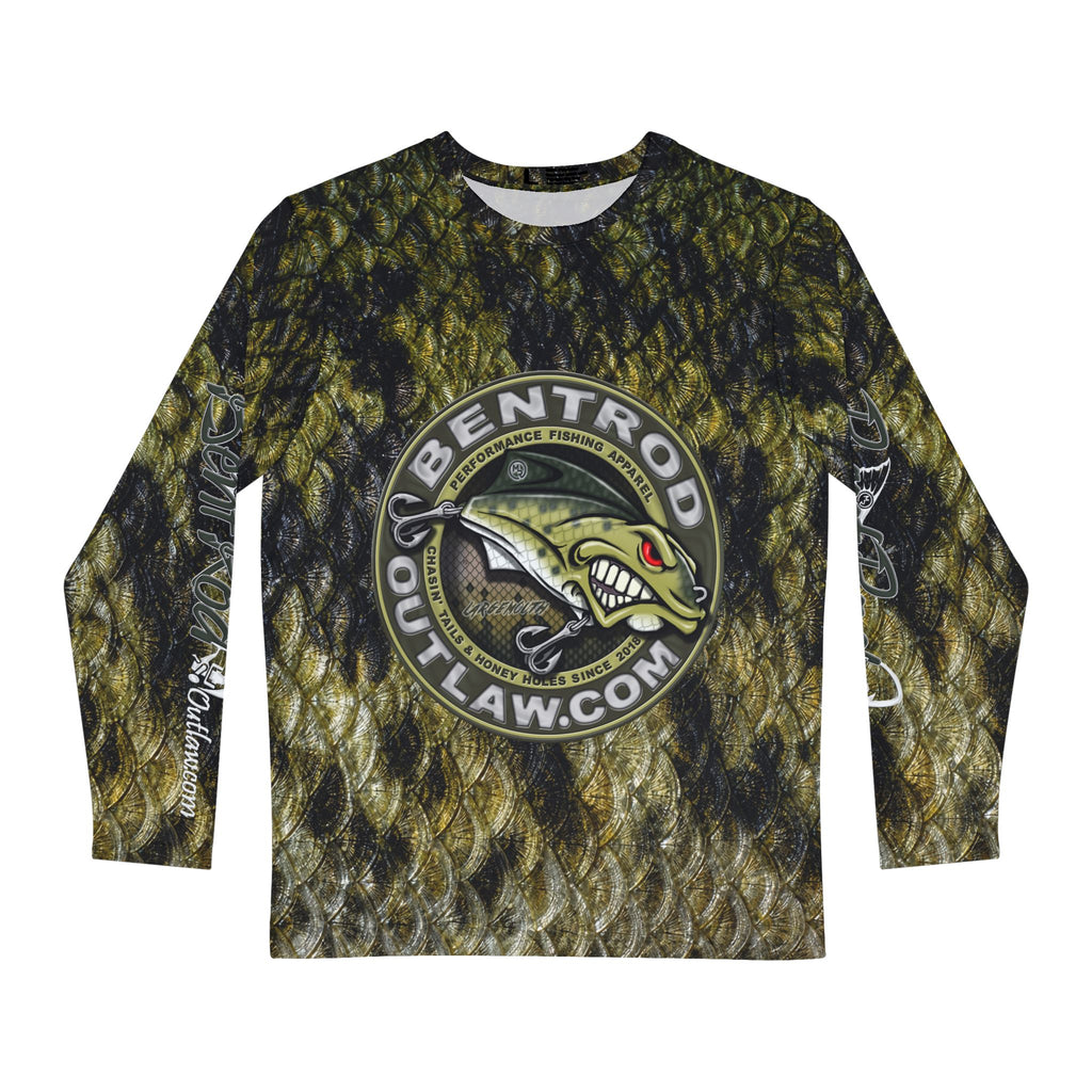 The Bentrod Outlaw Seal — Largemouth Bass Edition | Fish Scale Long Sleeve Fishing Shirt, All-Over Print