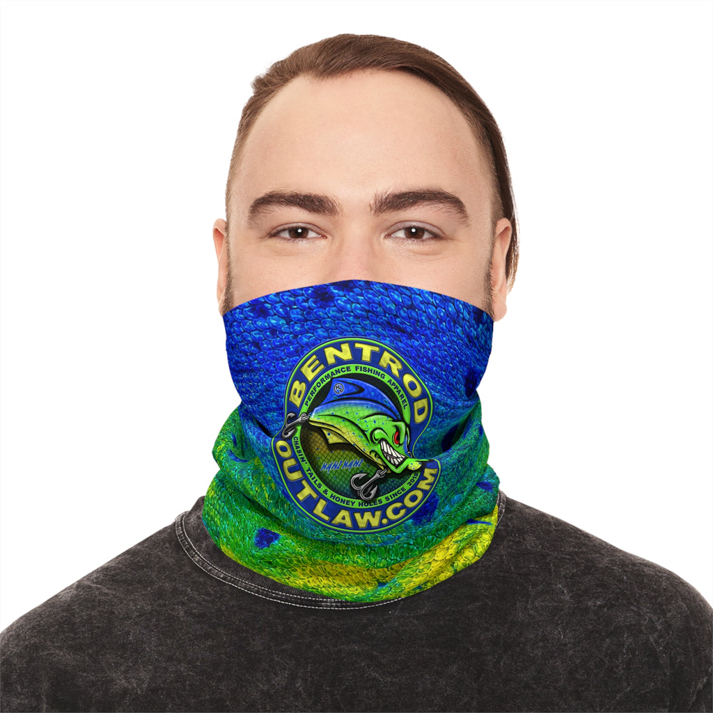 The Bentrod Outlaw Seal — Mahi Mahi Edition Neck Gaiter | Fish Scale Print, UPF 50+ Fishing Sun Gaiter