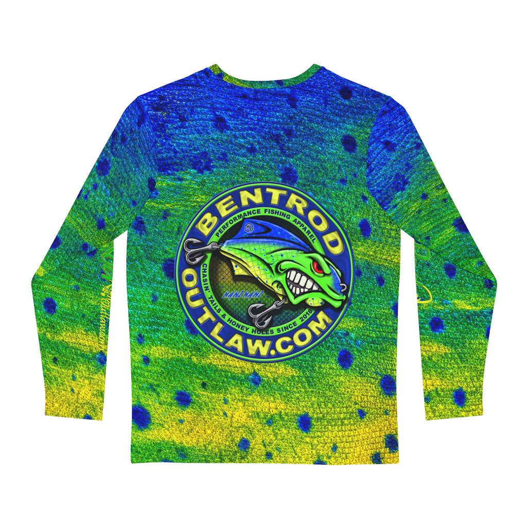 The Bentrod Outlaw Seal — Mahi Mahi Edition | Fish Scale Long Sleeve Fishing Shirt, All-Over Print