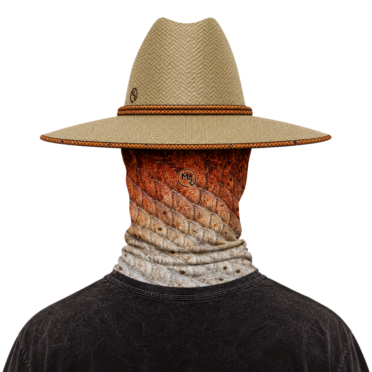 The Bentrod Outlaw Seal — Redfish Edition Neck Gaiter | Fish Scale Print, UPF 50+ Fishing Sun Gaiter