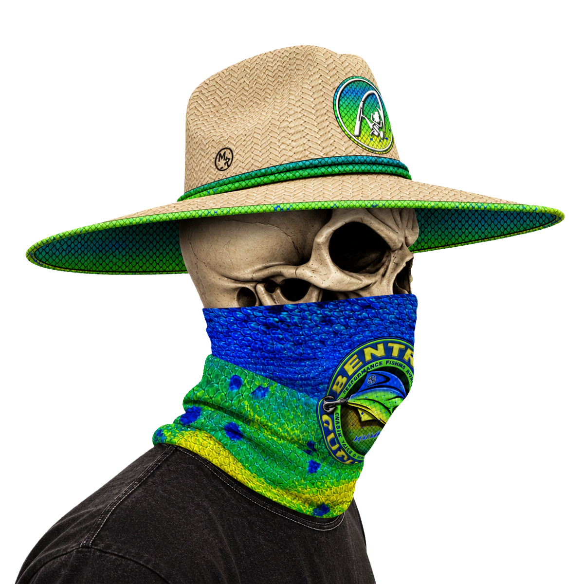 The Bentrod Outlaw Seal — Mahi Mahi Edition Neck Gaiter | Fish Scale Print, UPF 50+ Fishing Sun Gaiter