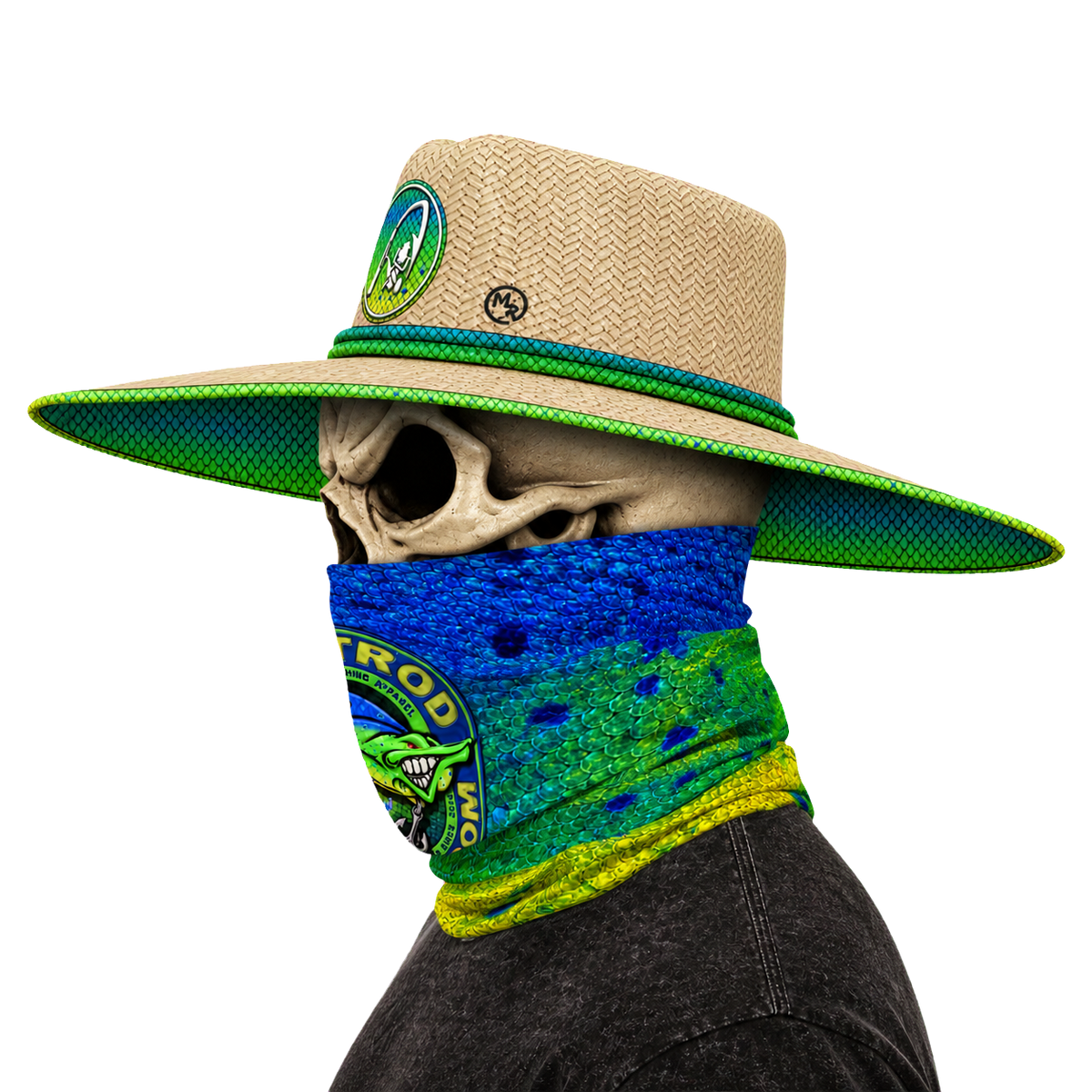 The Bentrod Outlaw Seal — Mahi Mahi Edition Neck Gaiter | Fish Scale Print, UPF 50+ Fishing Sun Gaiter