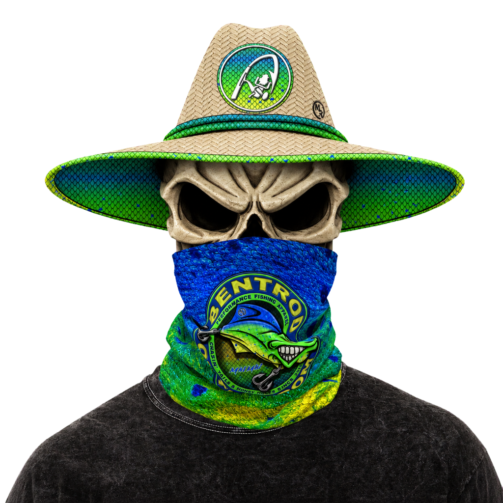 The Bentrod Outlaw Seal — Mahi Mahi Edition Neck Gaiter | Fish Scale Print, UPF 50+ Fishing Sun Gaiter