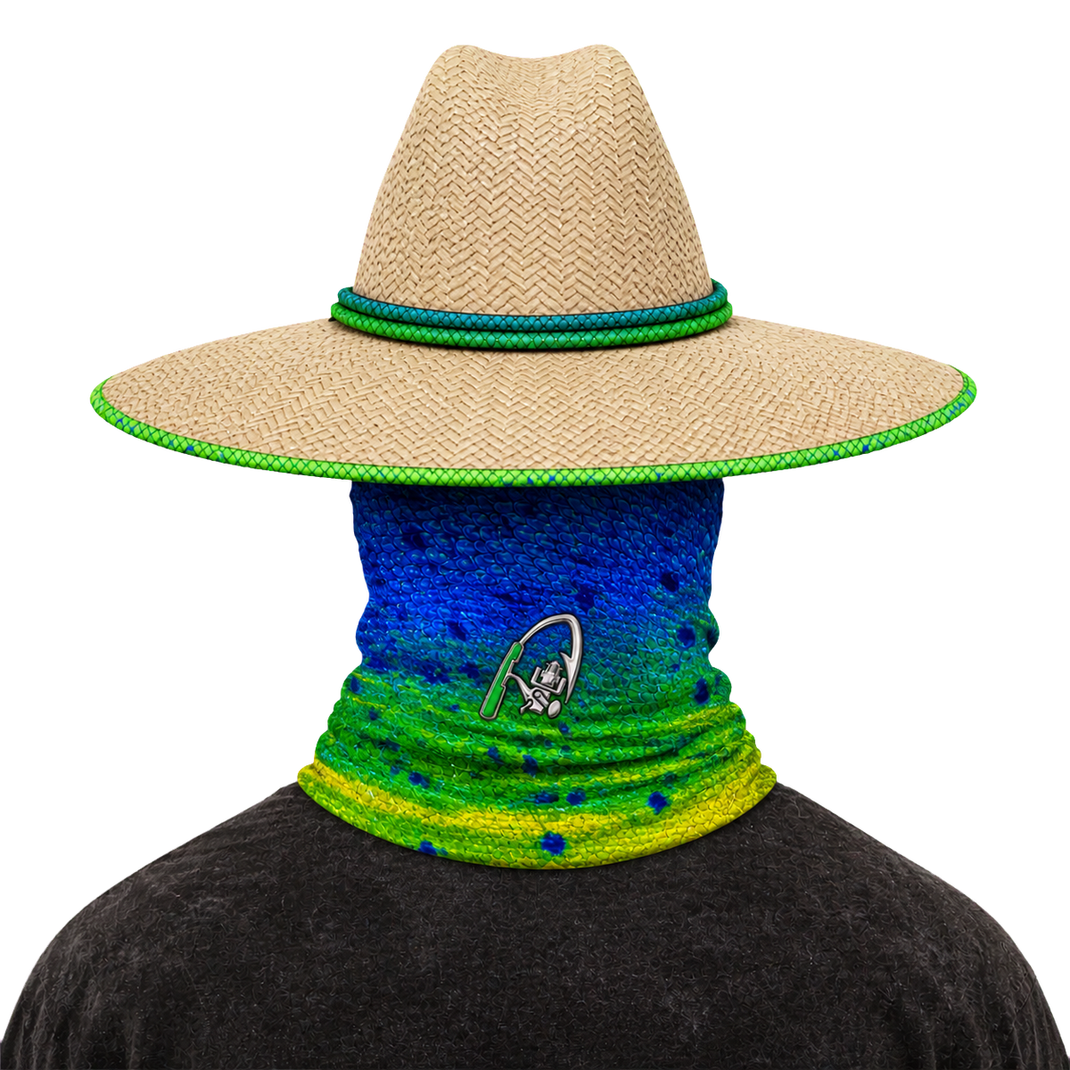 The Bentrod Outlaw Seal — Mahi Mahi Edition Neck Gaiter | Fish Scale Print, UPF 50+ Fishing Sun Gaiter