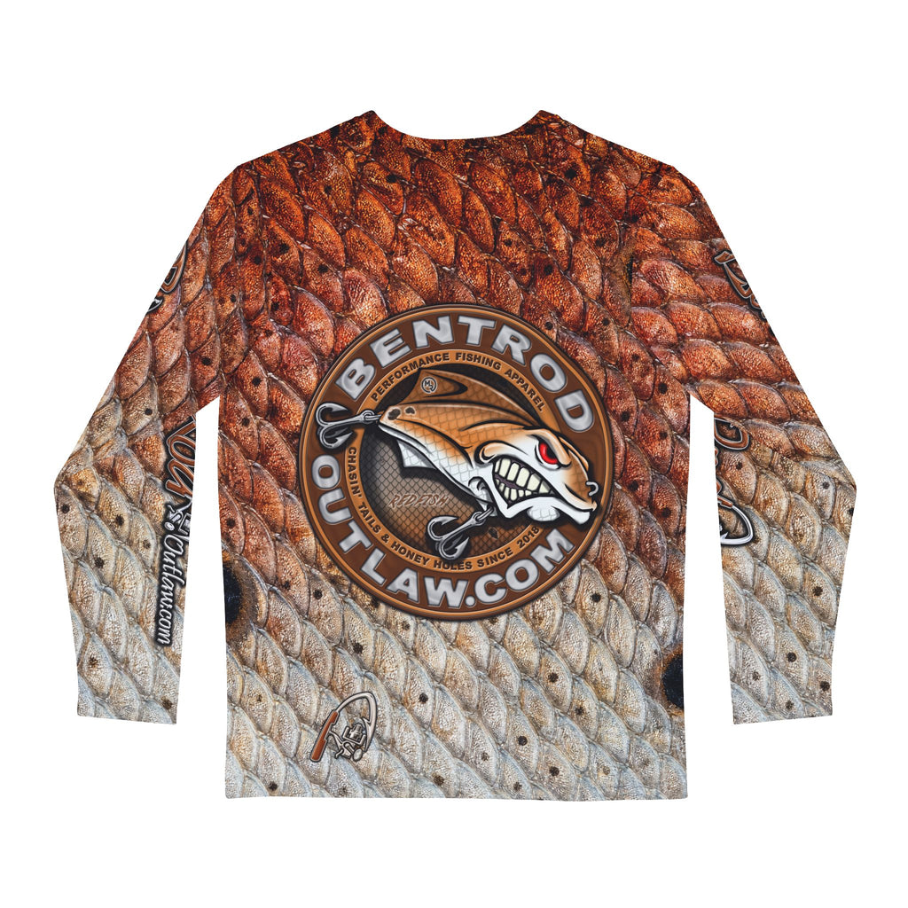 The Bentrod Outlaw Seal — Redfish Edition | Fish Scale Long Sleeve Fishing Shirt, All-Over Print