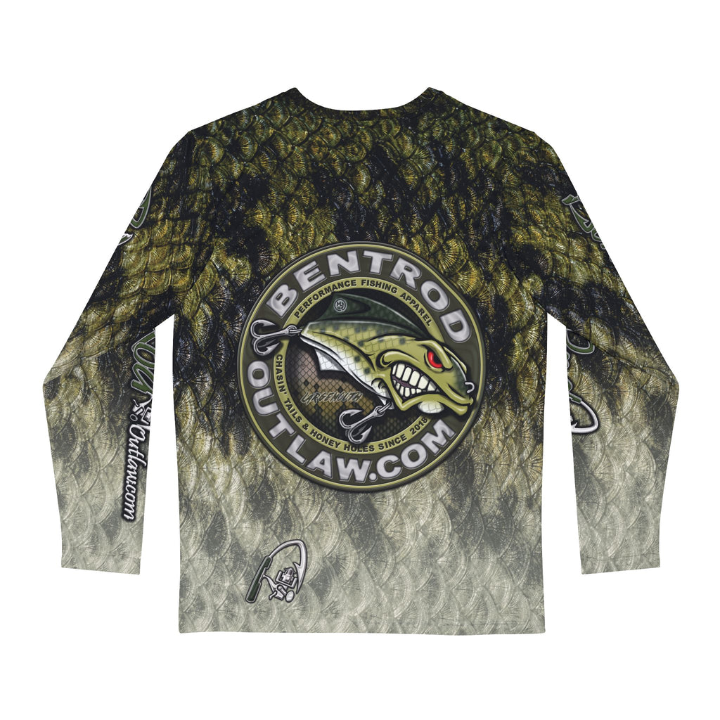 The Bentrod Outlaw Seal — Largemouth Bass Edition | Fish Scale Long Sleeve Fishing Shirt, All-Over Print
