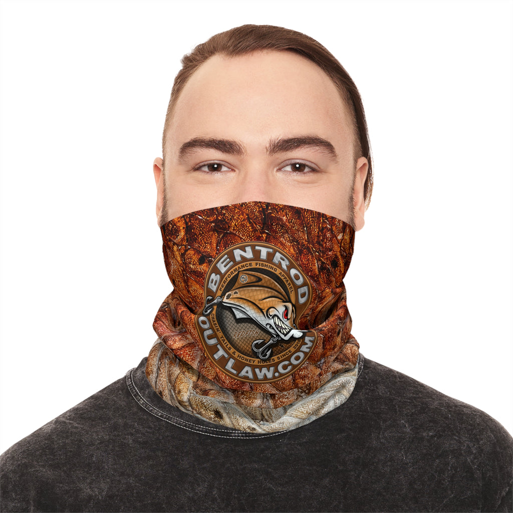 The Bentrod Outlaw Seal — Redfish Edition Neck Gaiter | Fish Scale Print, UPF 50+ Fishing Sun Gaiter