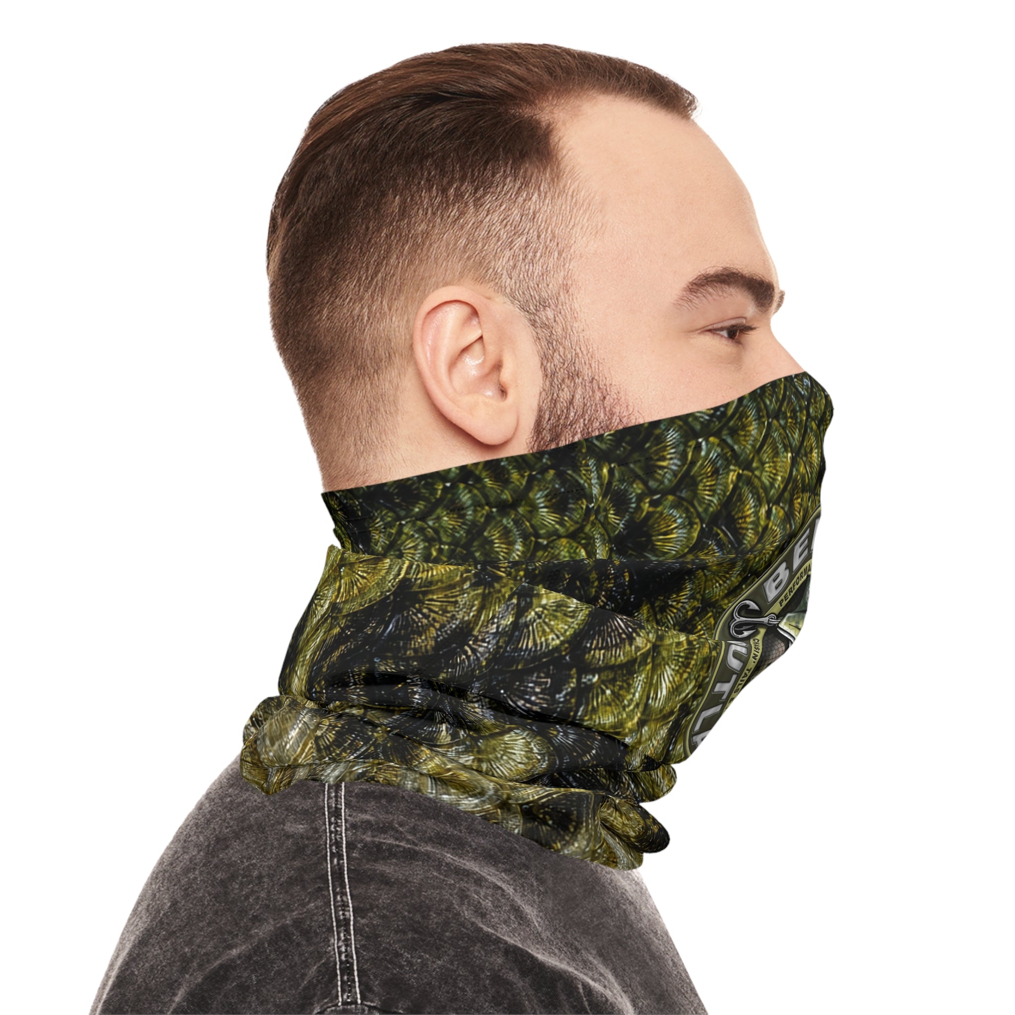 The Bentrod Outlaw Seal — Largemouth Bass Edition Neck Gaiter | Fish Scale Print, UPF 50+ Fishing Sun Gaiter