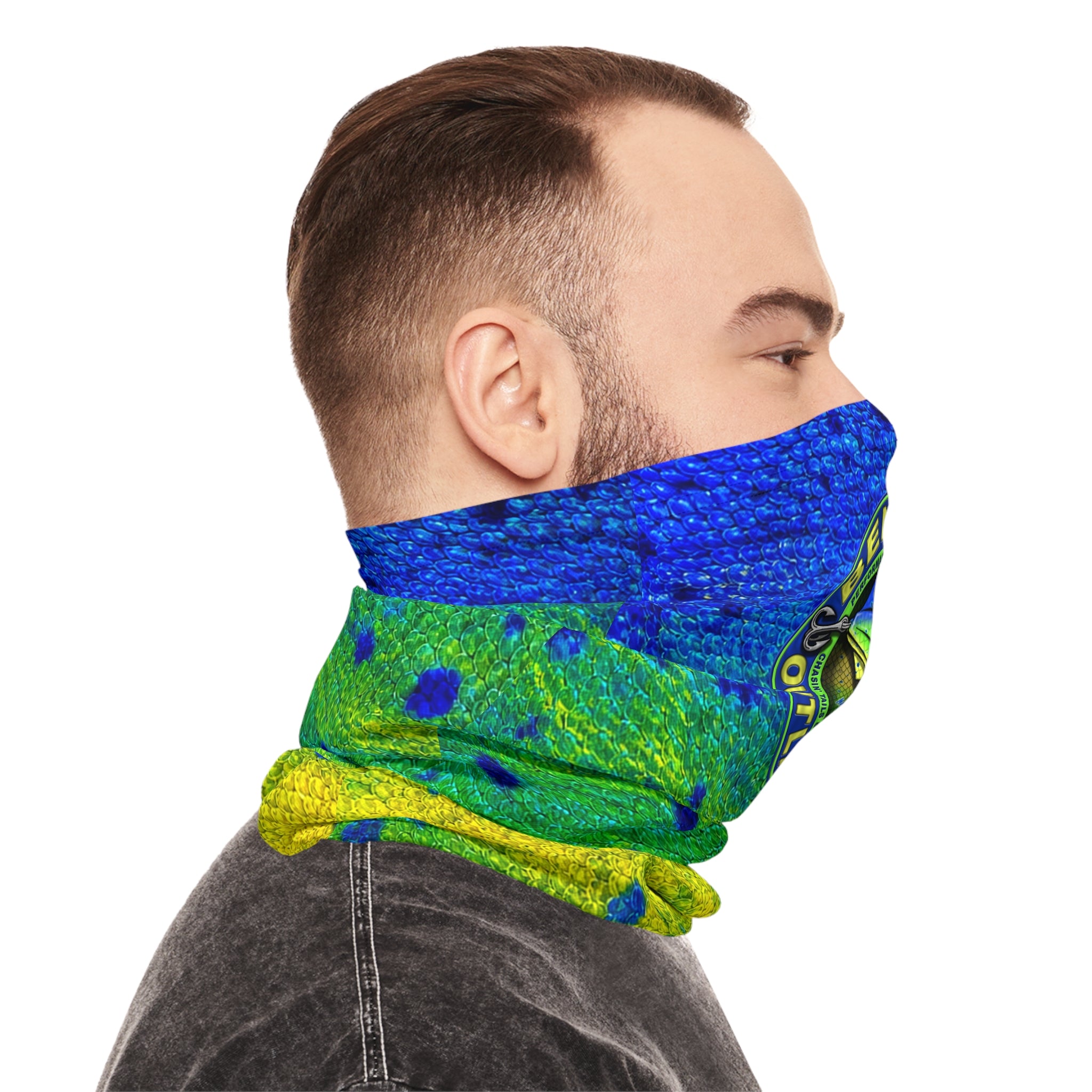 The Bentrod Outlaw Seal — Mahi Mahi Edition Neck Gaiter | Fish Scale Print, UPF 50+ Fishing Sun Gaiter