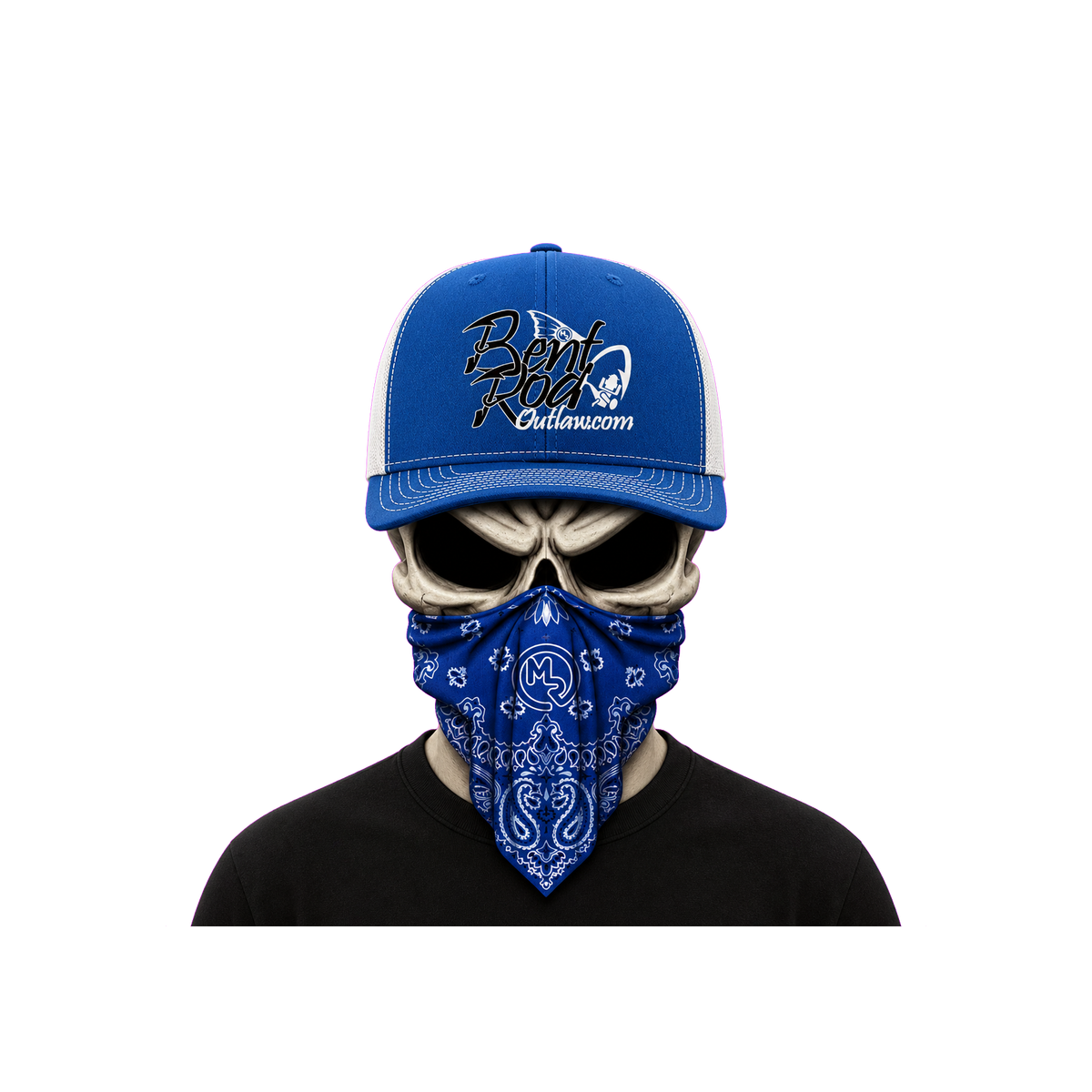 The Bent Rod Curved Bill — Blue/White