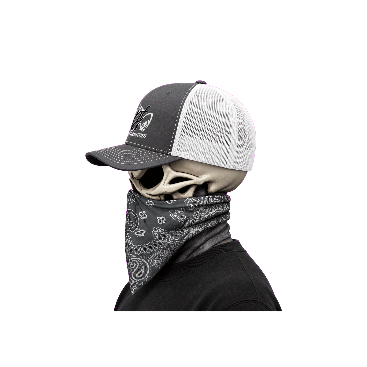 The Bent Rod Curved Bill — Gray/White