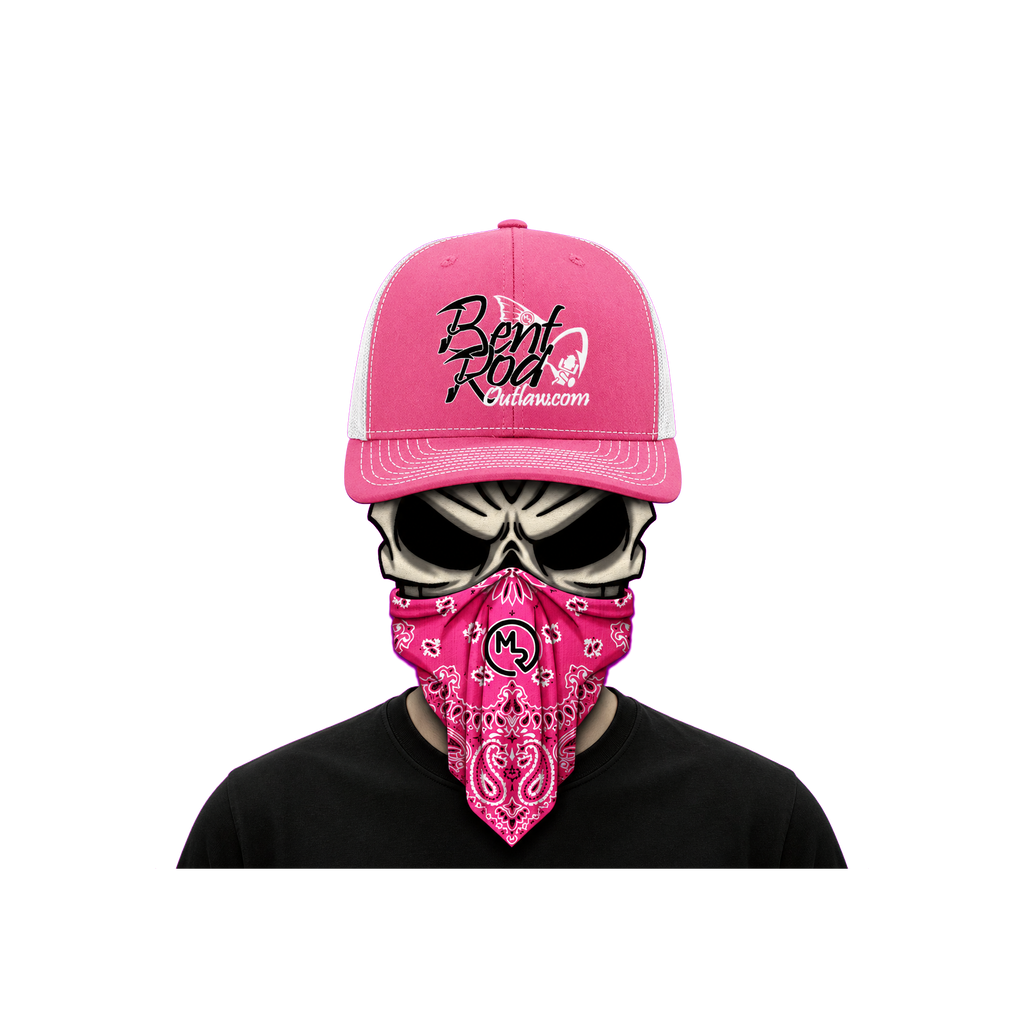 The Bent Rod Curved Bill — Pink/White