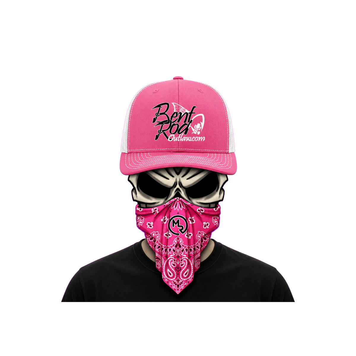 The Bent Rod Curved Bill — Pink/White