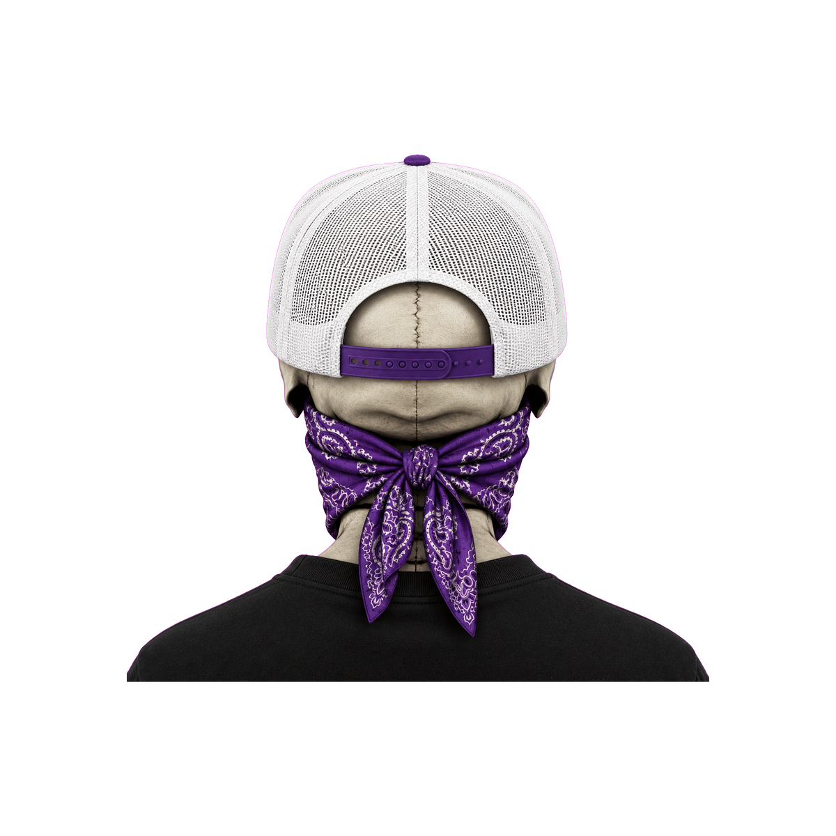 The Bent Rod Curved Bill — Purple/White
