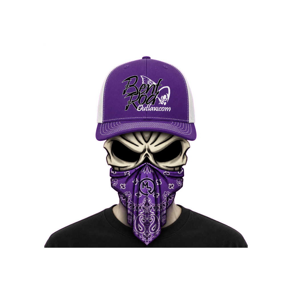 The Bent Rod Curved Bill — Purple/White