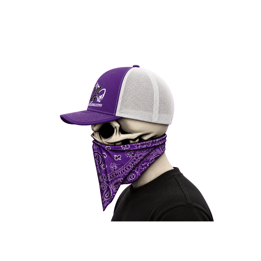 The Bent Rod Curved Bill — Purple/White