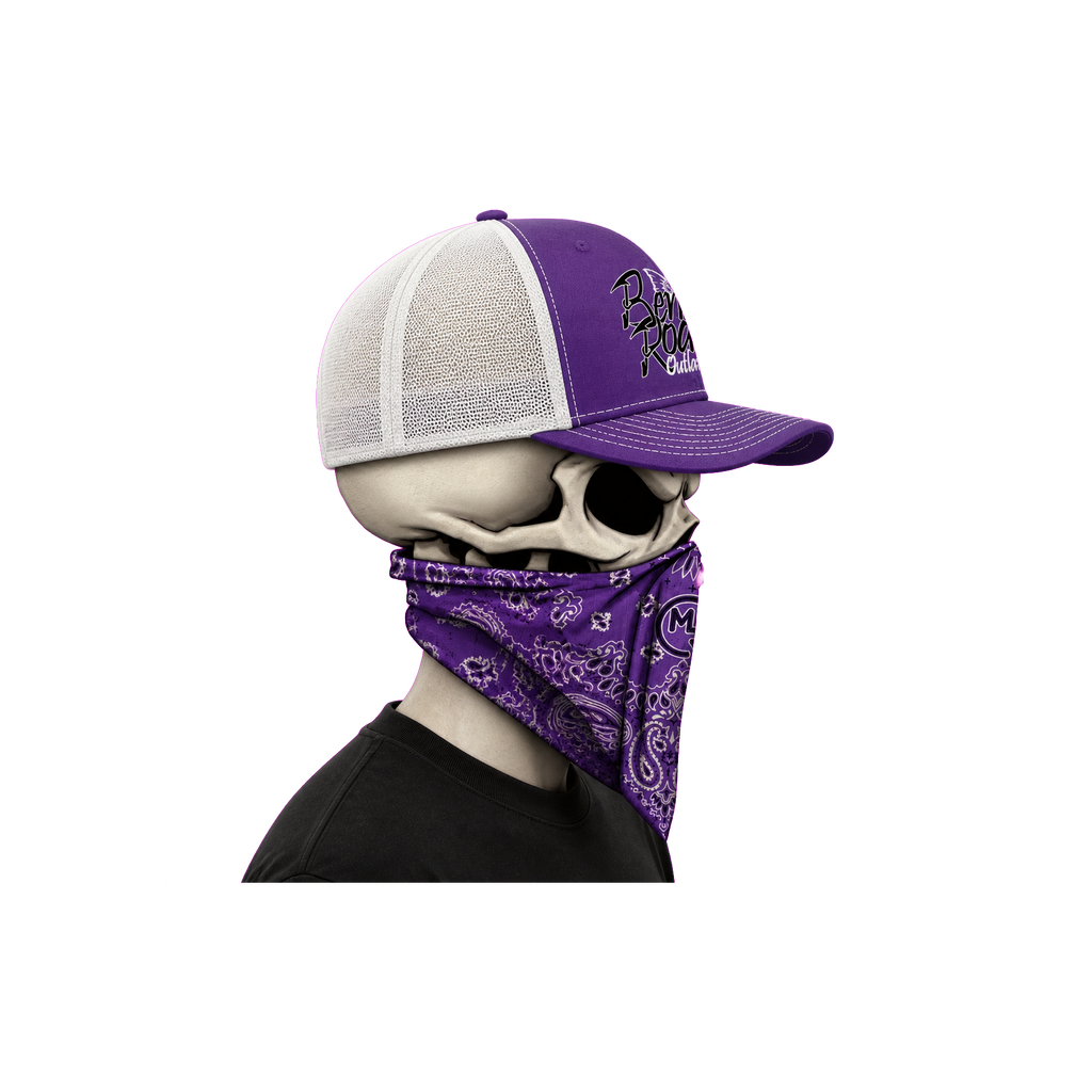The Bent Rod Curved Bill — Purple/White