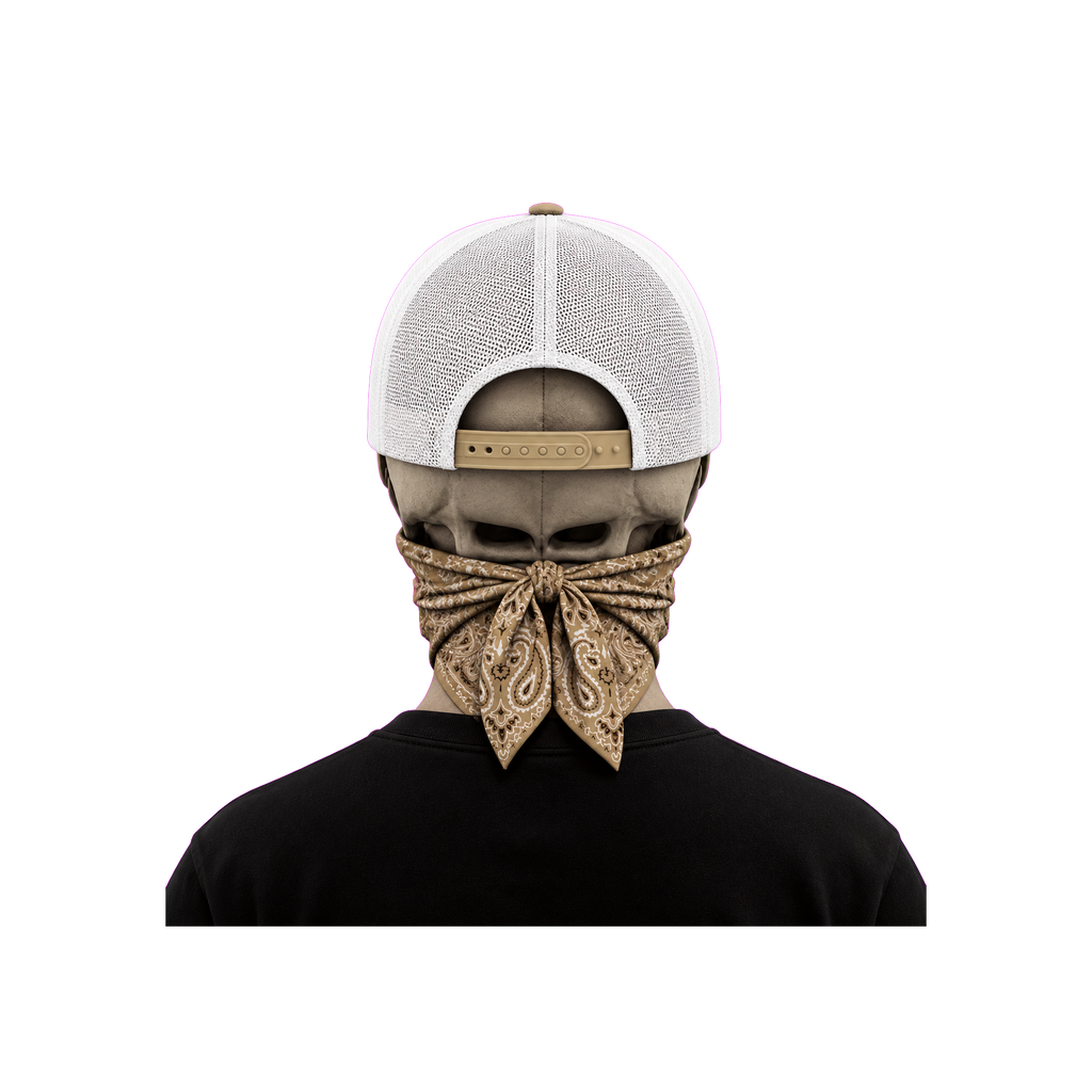 The Bent Rod Curved Bill — Tan/White