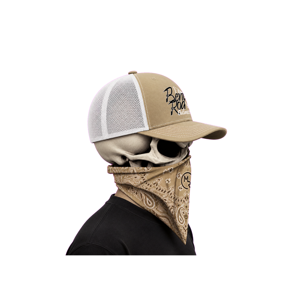 The Bent Rod Curved Bill — Tan/White