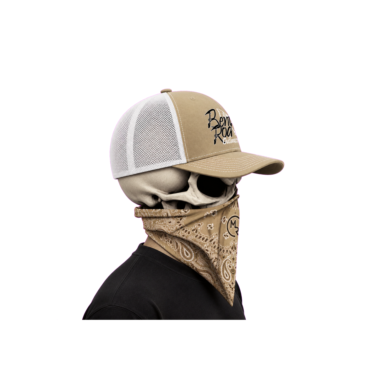 The Bent Rod Curved Bill — Tan/White
