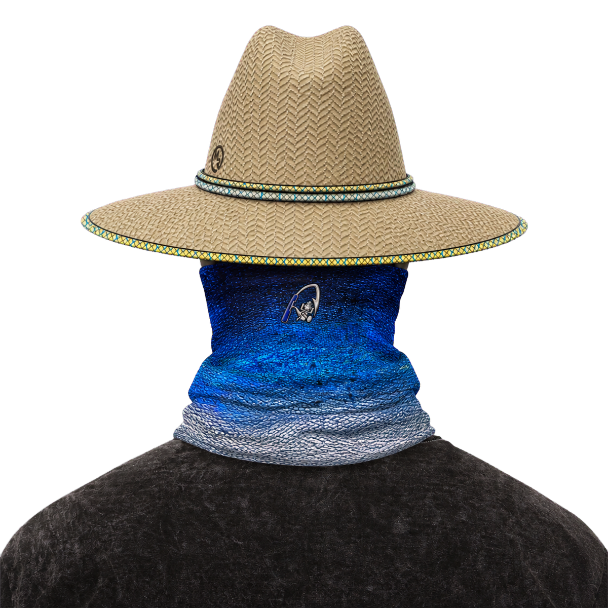 The Bentrod Outlaw Seal — Marlin Edition Neck Gaiter | Fish Scale Print, UPF 50+ Fishing Sun Gaiter