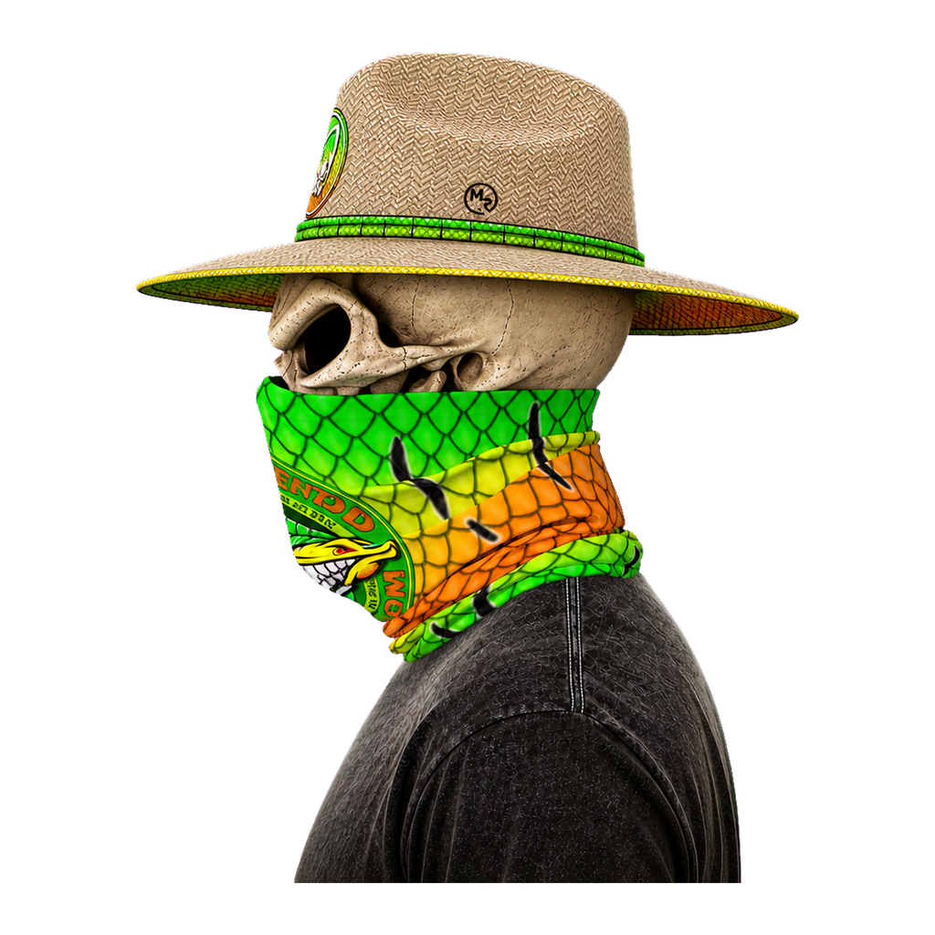 The Bentrod Outlaw Seal — Firetiger Lure Edition Neck Gaiter | Fish Scale Print, UPF 50+ Fishing Sun Gaiter